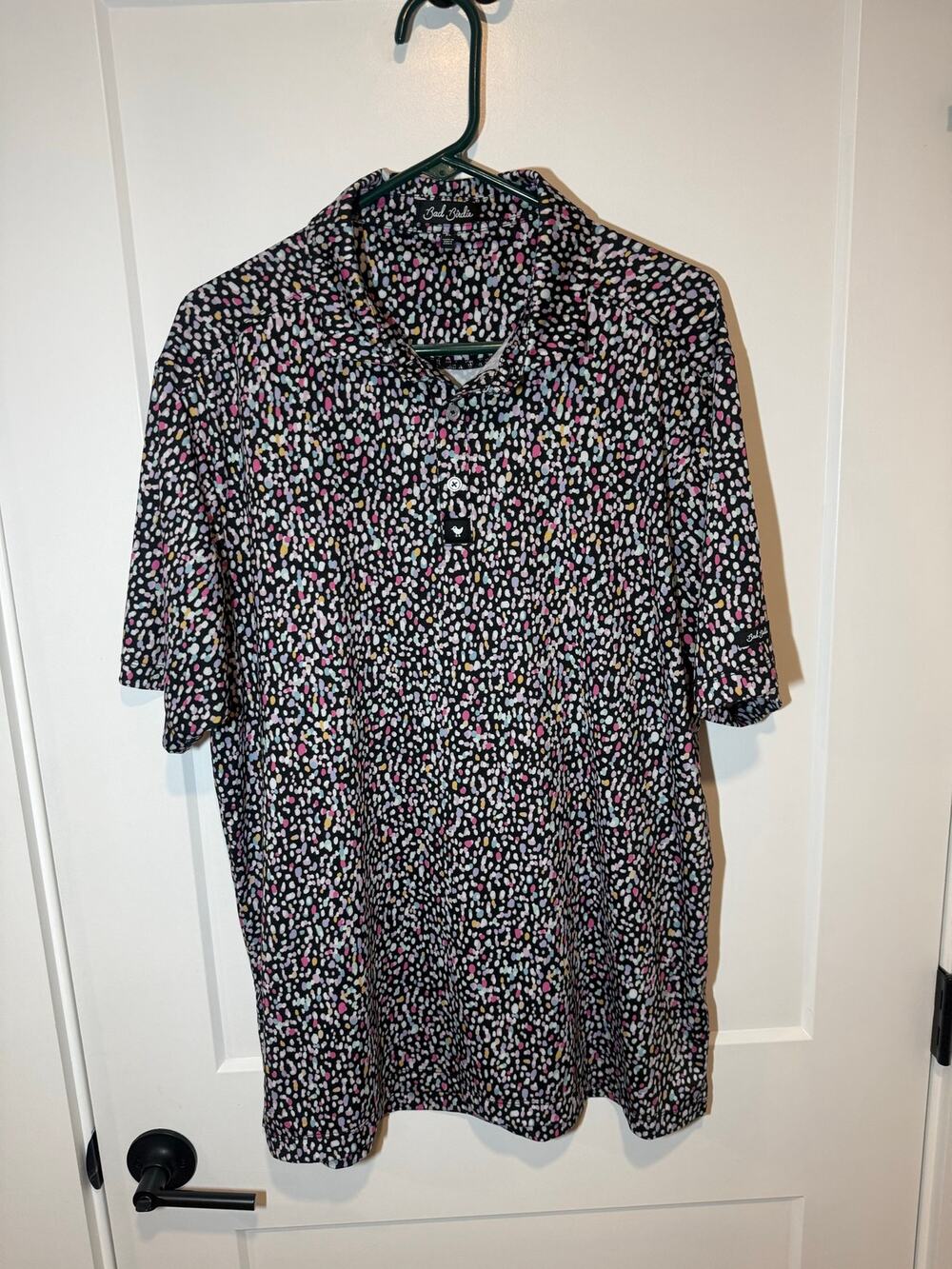 Bad Birdie Performance Stretch All Over Print Golf Polo. Size XL
